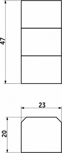 Пропуск удлинителя Locus пластиковый для RJ45, AKS_2
