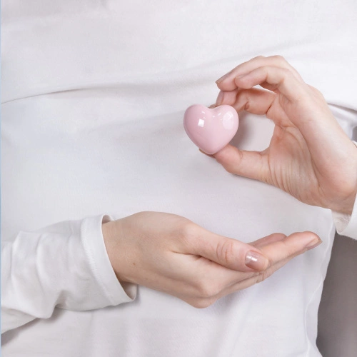 Ручка меб. кнопка керамич. LOVE, розовый, AKS_6