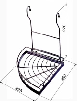 Корзина на трубу d16 угловая одинарная CWJ101 хром AKS фотография