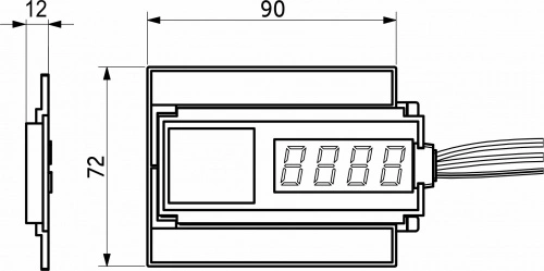 Сенсорный выключатель для зеркала с индикатором времени и температурой TTS-A03, 60W, AKS_2