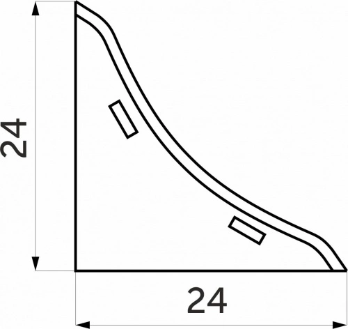 Заглушка ПВХ к плинтусу LP NZA светло-серый (56) EL-MECH-PLAST_2