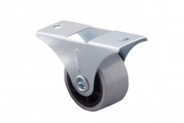 Ролик меб. c рез.ободом d30 h38 прямоходящий, серый AKS фотография