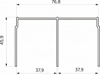 Профиль алюминиевый SENATOR коньяк направляющая верхн. L-6000 мм АЛЮТЕХ