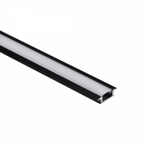 Профиль алюминиевый врезной LIRA-1707 с экраном, цвет черный, 3м, AKS_1