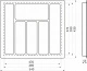 Лоток для столовых приборов 600 LINER 540*430, белый AKS_preview_1