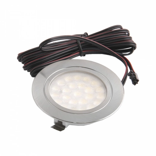 Светильник светодиодный SUN, врезной, 2W, 12V, круглый, хром, 4000К, AKS_1
