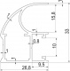 Профиль алюминиевый SENATOR черный глянец вертик. откр. N АЛЮТЕХ (L-5300) (PK0.SZM/1397 RAL9005)_preview_1