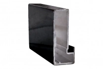 Профиль алюминиевый для рамочных фасадов Z-4 черный глянец (L-6000) АЛЮТЕХ (0102.RAL9005) фотография